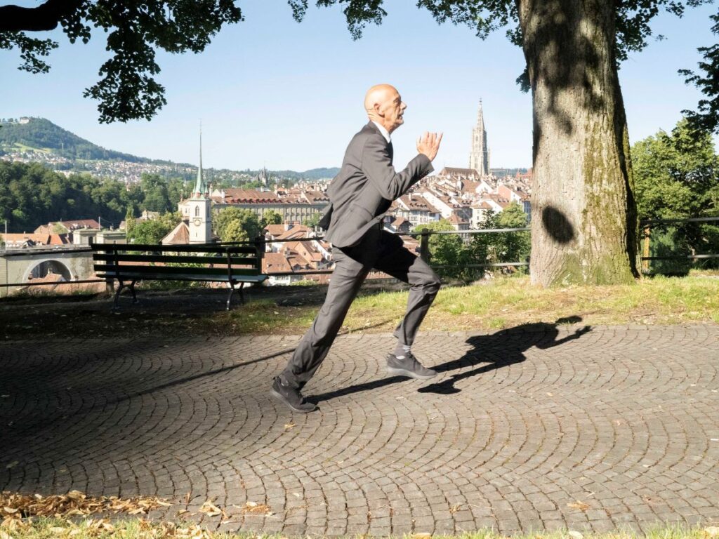 Daniel Koch läuft den Aargauerstalden in Bern hoch(Photo: zvg)